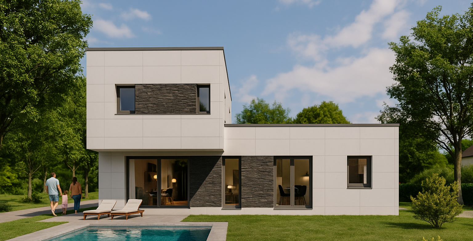 Render Sistema DIY – Construcción industrializada