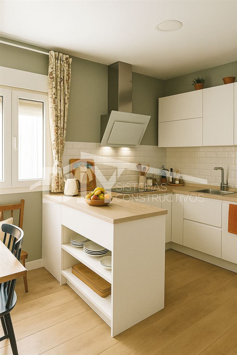 Cocina de una casa DIY